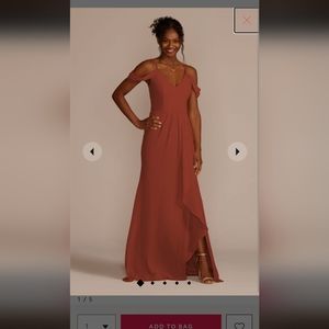 David's Bridal bridesmaid dress cinnamon size 8